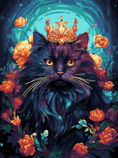 Кпн-376 Картина по номерам Lori 28,5х38 "Царь-кот"