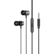 Наушники BOROFONE BM93, внутриканальные, с микрофоном, серый металл