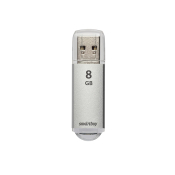 Флеш-карта SMARTBUY  8GB V-Cut, USB 2.0, серебро
