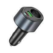 АЗУ HOCO Z56 1 USB + Type-C + прикуриватель, 3,0A, QC3.0, PD35W, чёрный