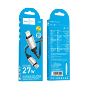 Кабель HOCO X117 Type-C - Lightning, 1,0м, 27W, нейлон, черный