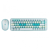 Клавиатура+мышь SMARTBUY SBC-676390AG-T, беспроводная, компактная, круглые кнопки, бирюзовая