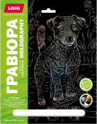 Гр-680 Гравюра Собаки "Джек-рассел-терьер" (голография)