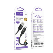 Кабель HOCO X89 MicroUSB, 2,0м, текстильный, чёрный
