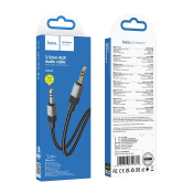 Кабель AUX HOCO UPA32 Jack3,5 - Jack3,5, M-M, 1,0м, чёрный