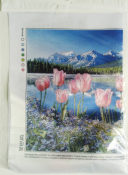 Вышивка на искусственном шелке "Горный пейзаж" ББ-434 (20*30см)