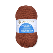 Популярная (50% шерсть + 50% высокообъёмный акрил) 100гр. 133м №030 светлый терракот