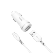 АЗУ HOCO Z27 2 USB, 2,4A, с кабелем MicroUSB, белый