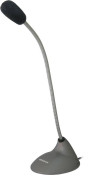 Микрофон DEFENDER MIC-111, настольный, на гибком основании, 1,5м, серый