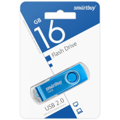 Флеш-карта SMARTBUY 16GB Twist, USB 2.0, синяя