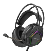 Наушники BOROFONE BO105 полноразмерные, игровые, с микрофоном, чёрные