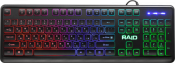 Клавиатура DEFENDER Raid GK-778DL, USB, игровая, мультимедийная, c подсветкой, тихий ход, чёрная