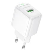 Адаптер BOROFONE BAS42A USB, 3,0A, 18W, QC3.0, белый
