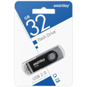 Флеш-карта SMARTBUY 32GB Twist, USB 2.0, чёрная