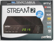 Ресивер цифрового эфирного ТВ Perfeo STREAM-2 DVB-T/T2/C дисплей, 2 USB, HDMI, пульт ДУ