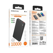 Пауэр банк BOROFONE BJ56, 10000mAh, 2 USB/Type-C, LED-индикация, белый