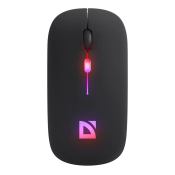 Мышь DEFENDER Touch MM-997, беспроводная, USB, 1600 dpi, с аккум., бесшумная, 4 кнопки, чёрная