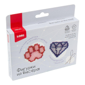 Бис-106 Фигурки из бисера Брелоки "Алмаз, лапка"