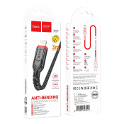 Кабель HOCO X59 Lightning, 3,0м, текстильный, чёрный