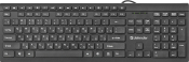 Клавиатура DEFENDER Black Edition SB-550, USB, мультимедийная, черная