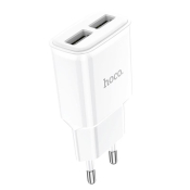 Адаптер HOCO  C88A 2 USB, 2,4A, 12W, белый