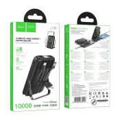 Пауэр банк BOROFONE J135 10000mAh, USB, Type-C, беспр.зарядка,4 кабеля, чёрный