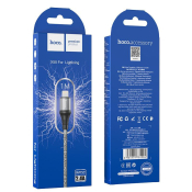 Кабель HOCO X50 Lightning, 1,0м, тканевый, серый