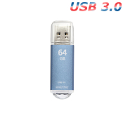 Флеш-карта SMARTBUY 64GB V-Cut, USB 3.0, синяя