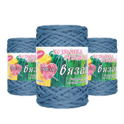 Шнур-пряжа "Я люблю вязать" (100% полиэфир) 3мм, 150гр. 100м, сизый