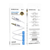 Кабель AUX BOROFONE BL20 Jack3,5 - Type-C, M-M, 1,0м, белый