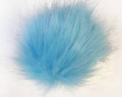 Помпон из искусственного меха (12 см) №46 голубой
