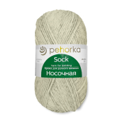 Носочная (50% шерсть + 50% акрил) 100гр. 200м №001 белый