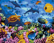 АМ-127 Алмазная мозаика Lori 40х50 "Подводный мир"