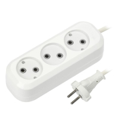 Сетевой удлинитель SMARTBUY 3 розетки, 10A,  1,5м, белый