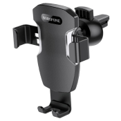 Автомобильный держатель BOROFONE  BH55 краб, крепление на вент.решетку, чёрный/серебро