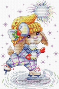 Набор для вышивания Жар-Птица "Модная фигуристка" М-650 (21*14см)
