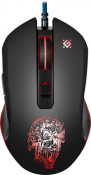 Мышь DEFENDER Sleipnir GM-927, USB, 12800dpi, игровая, с подсветкой, 6 кнопок, черная