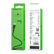 Кабель BOROFONE BX16 Lightning, 1,0м, чёрный