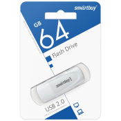 Флеш-карта SMARTBUY 64GB Scout, USB 2.0, белая