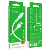 Кабель BOROFONE BX51 MicroUSB, 1,0м, белый