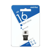 Флеш-карта SMARTBUY 16GB Poco, OTG+Micro, USB 2.0, чёрная