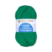 Популярная (50% шерсть + 50% высокообъёмный акрил) 100гр. 133м №480 зелень яркая