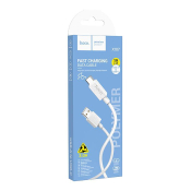 Кабель HOCO X107 Type-C, 1,0м, 3,0A, белый