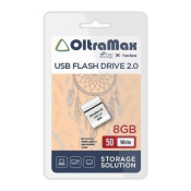 Флеш-карта OLTRAMAX  8GB 50, Mini, USB 2.0, белая