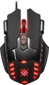 Мышь DEFENDER Inferno GM-536, USB, 3600dpi, игровая, 6 кнопок, чёрная