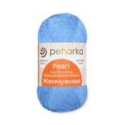 Жемчужная (50% хлопок + 50% вискоза) 100гр. 425м №015 тёмно-голубой