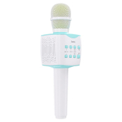 Микрофон HOCO BK5 Bluetooth, беспроводной, вокальный, для караоке, с динамиком, синий