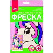 ПзФ-017 Фреска. Картина из песка "Единорожка"