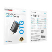 Переходник (Адаптер) OTG USB - Lightning, F-M, BOROFONE (BV26), черный