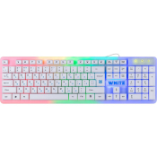 Клавиатура DEFENDER White GK-172, USB, игровая, мультимедийная, с подсветкой, белая